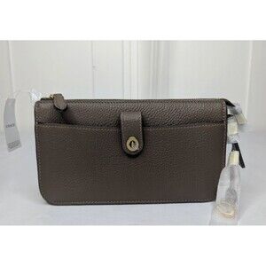 COACH Bella Small Crossbody Bag CR970 Brown (B4/Dark Stone) Pebbled Leather, NWT